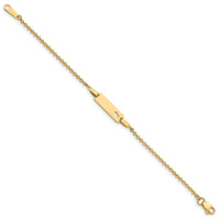 14K Childrens Heart ID Bracelet