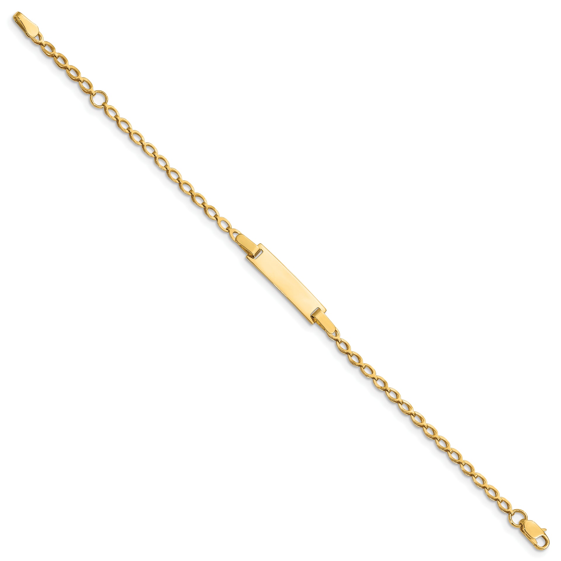 14k Childrens Polished ID Bracelet
