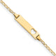 14k Cut-out Heart Flat Curb Link ID Bracelet