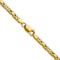 14k 3.25mm Byzantine Chain