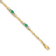 14k Diamond and Emerald Bracelet