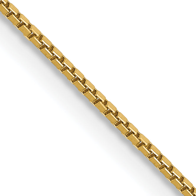 14k .9mm Box with Spring Ring Clasp Chain