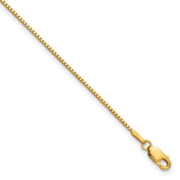 14k 1.05mm Box Chain Anklet