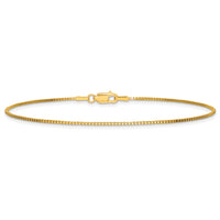 14k 1.05mm Box Chain Anklet