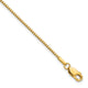 14k 1.1mm Box Chain Anklet