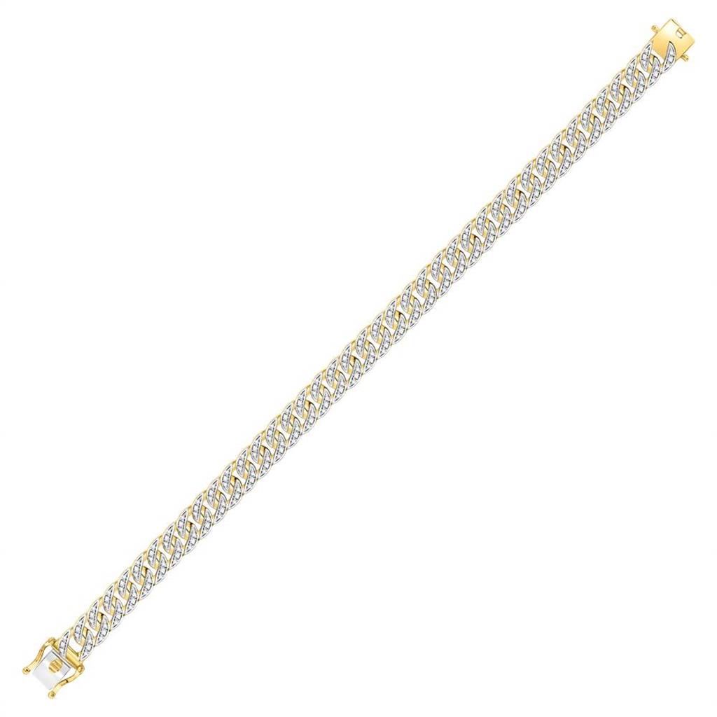 Round Diamond Cuban Link Bracelet 1-3/4 Cttw