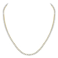 Round Diamond Link Chain Necklace