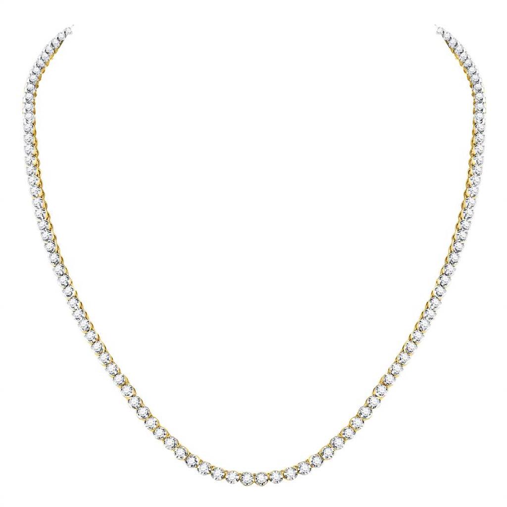 Round Diamond Link Chain Necklace