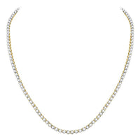 Round Diamond Link Chain Necklace