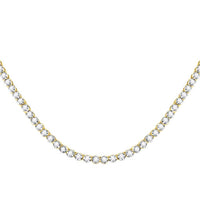 Round Diamond Link Chain Necklace
