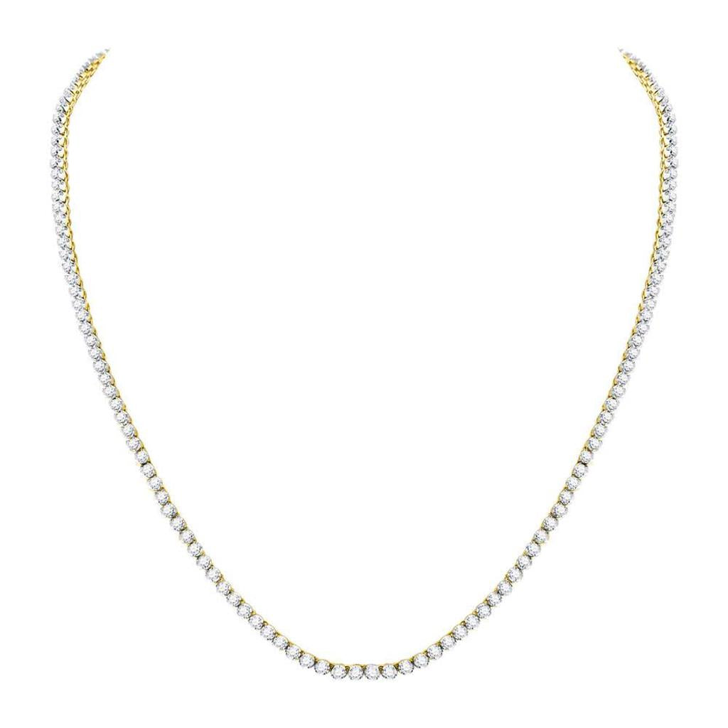 Round Diamond Link Chain Necklace