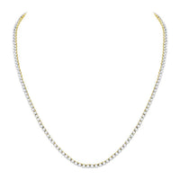 Round Diamond Link Chain Necklace