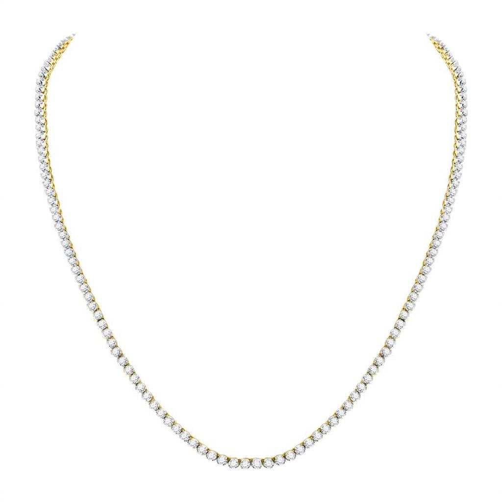 Round Diamond Link Chain Necklace