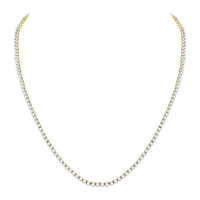 Round Diamond Link Chain Necklace