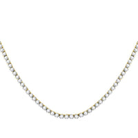 Round Diamond Link Chain Necklace