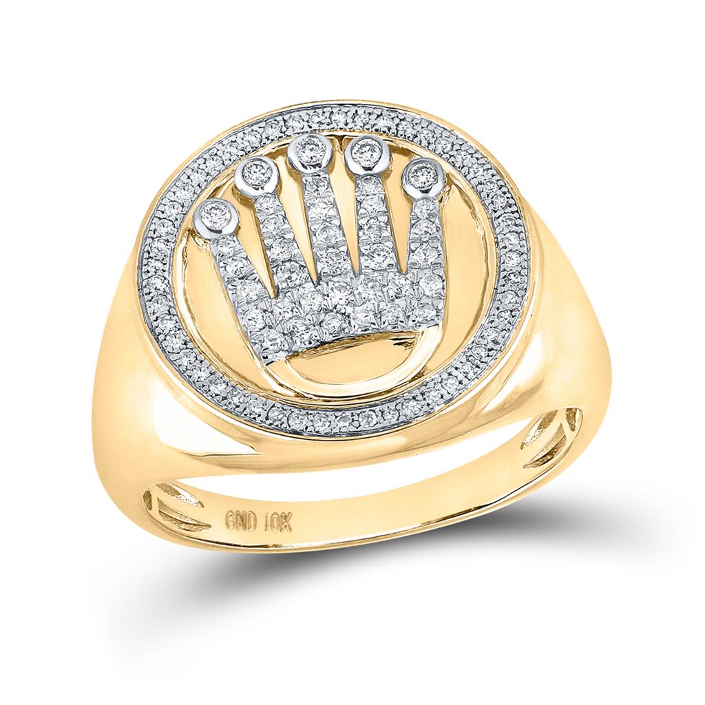 Round Diamond Circle Ring 3/8 Cttw