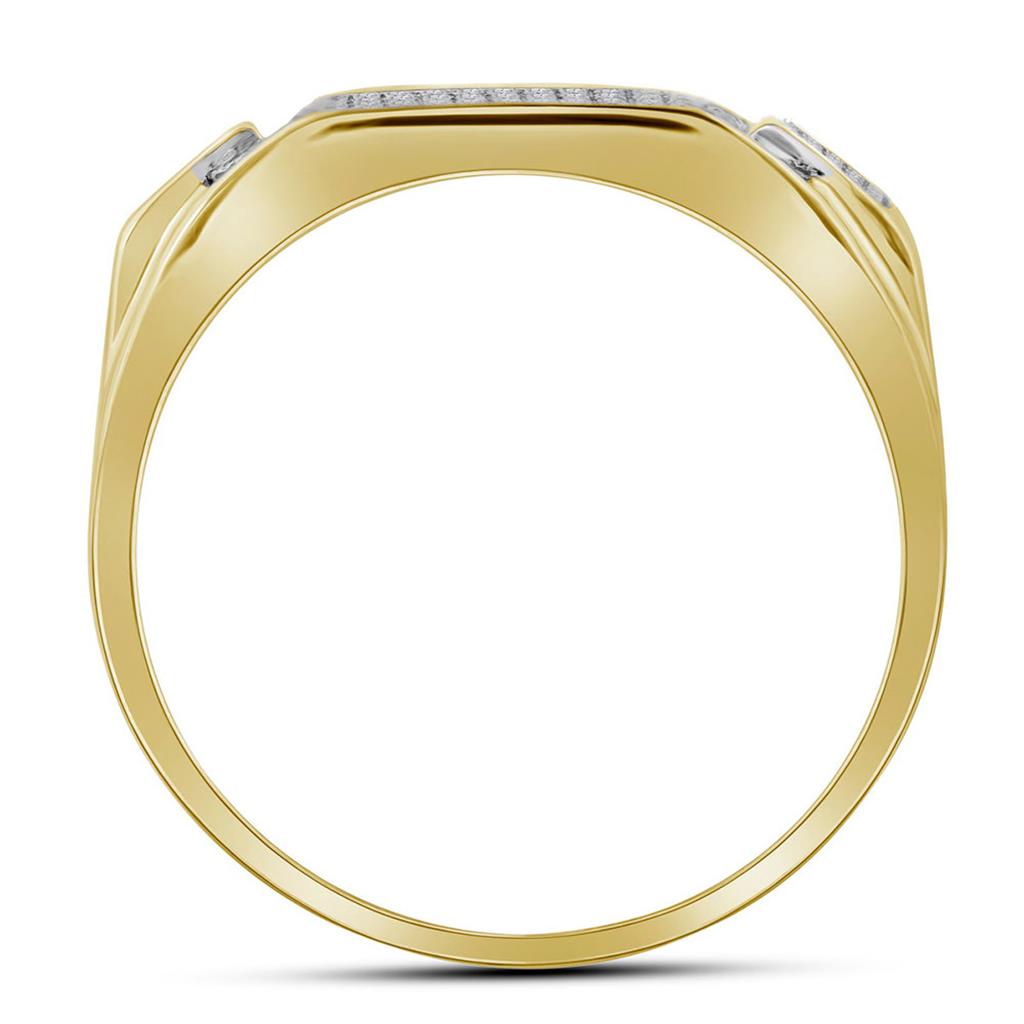 Round Diamond Rectangle Cluster Ring 1/2 Cttw