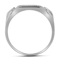 Round Diamond Rectangle Cluster Ring 1/2 Cttw