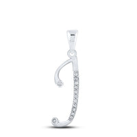 Round Diamond Initial Letter Pendant 1/12 to 1/10 Cttw