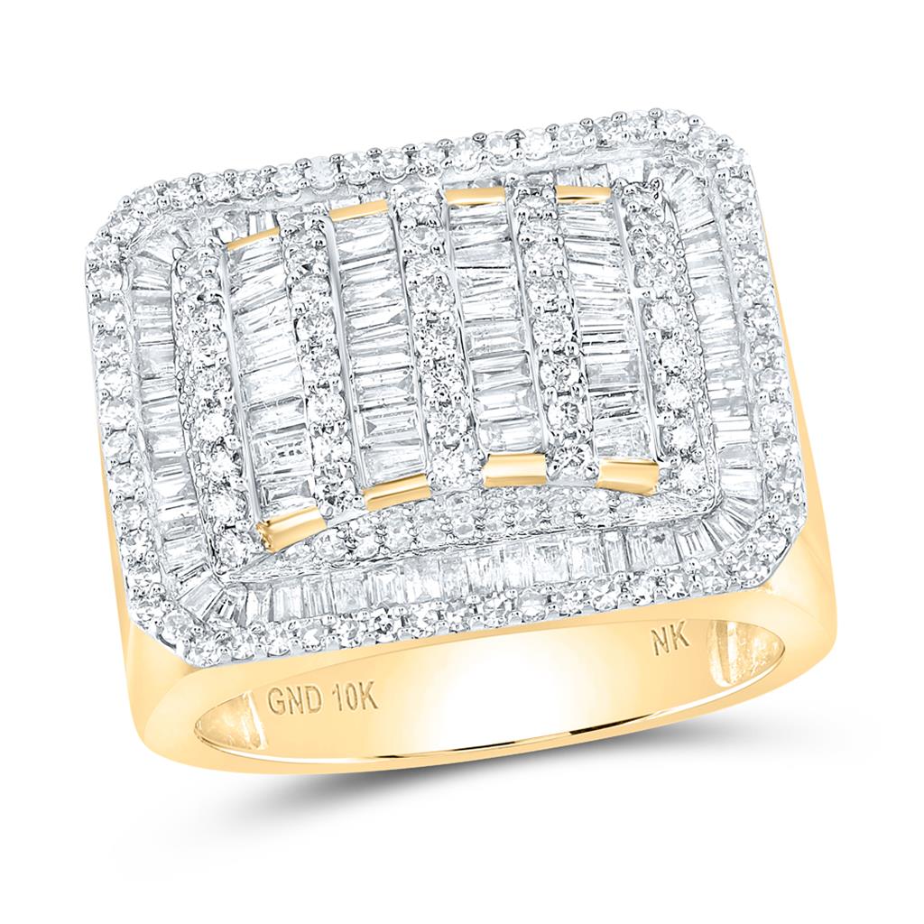 Baguette Diamond Cluster Ring 2-1/3 Cttw