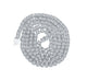 10k White Gold Round Diamond Single Row Link Chain Necklace 6-1/2 Cttw