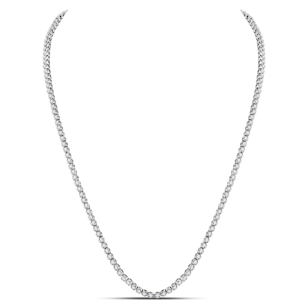 Round Diamond Link Chain Necklace