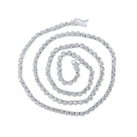 Round Diamond Link Chain Necklace