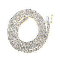 Round Diamond 18-inch Link Chain Necklace 2-3/4 Cttw