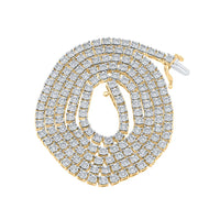 Round Diamond 22-inch Link Chain Necklace 4-1/5 Cttw