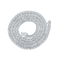 Round Diamond 20-inch Link Chain Necklace 4-3/8 Cttw