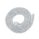 Round Diamond 20-inch Link Chain Necklace 4-3/8 Cttw