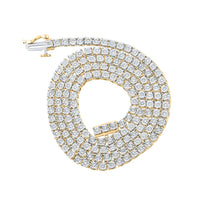 Round Diamond 18-inch Link Chain Necklace 1 Cttw