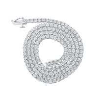 Round Diamond 18-inch Link Chain Necklace 1 Cttw