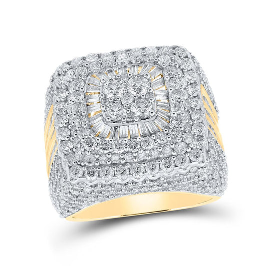 Baguette Diamond Square Cluster Ring 6-5/8 Cttw