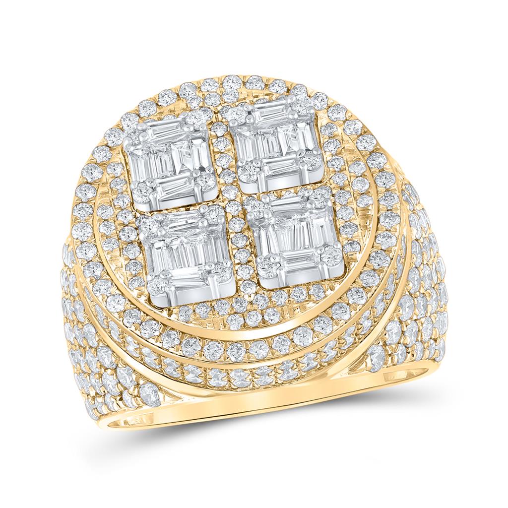 Baguette Diamond Circle Ring 3-7/8 Cttw