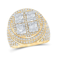 Baguette Diamond Circle Ring 3-7/8 Cttw