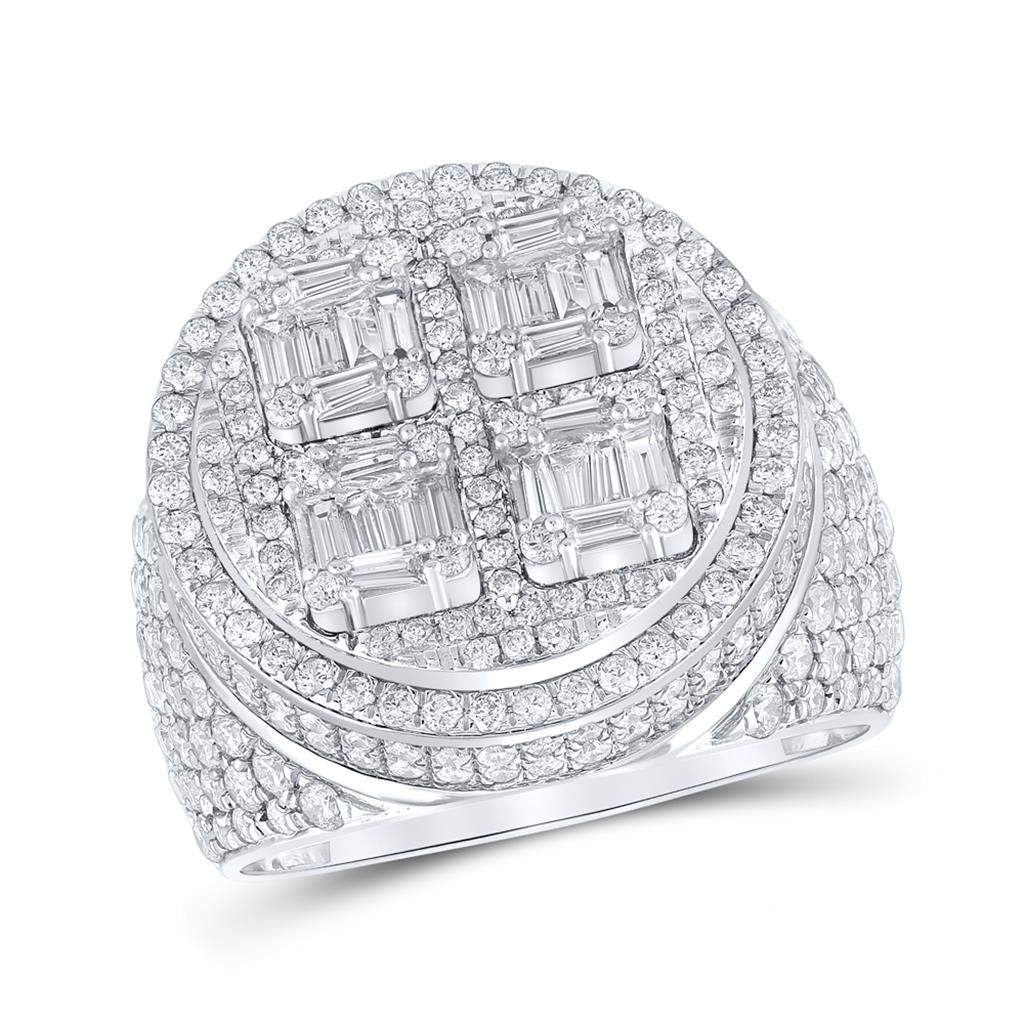 Baguette Diamond Circle Ring 3-7/8 Cttw