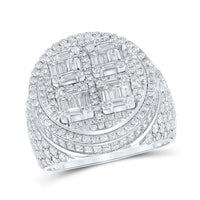 Baguette Diamond Circle Ring 3-7/8 Cttw