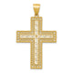 14k Greek Key Filigree Cross Pendant