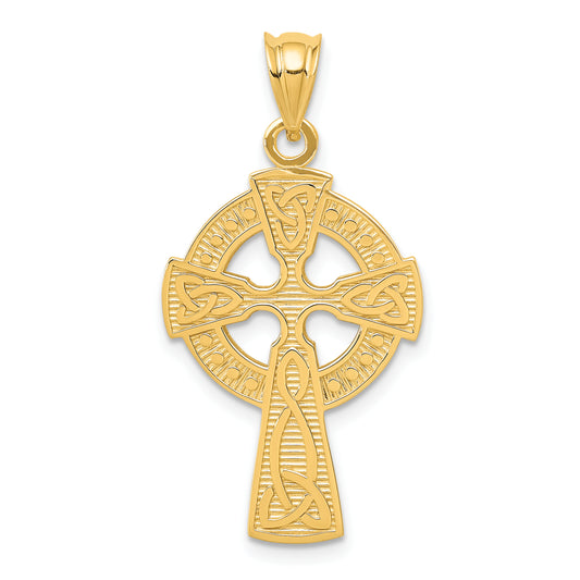 14k Celtic Cross Pendant
