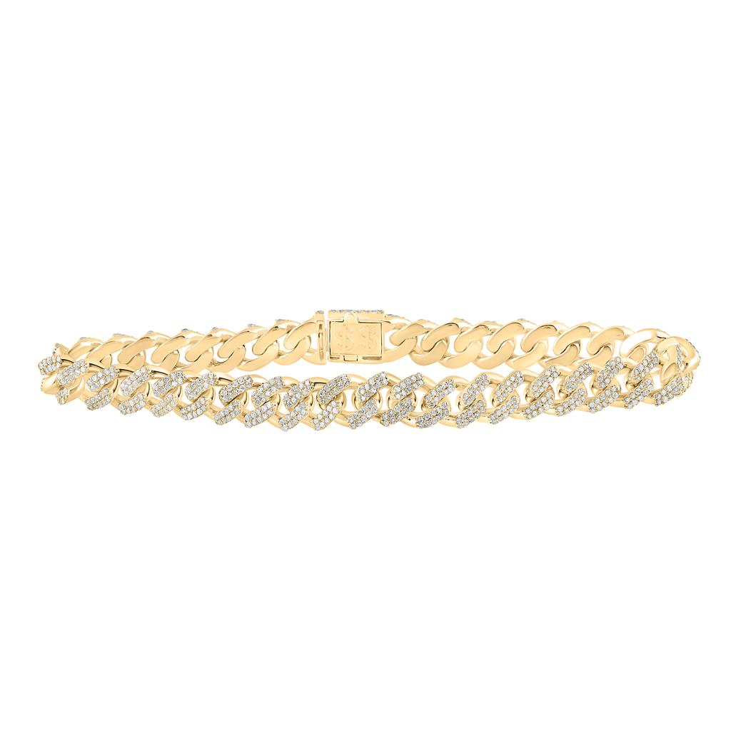Round Diamond Cuban Link Bracelet