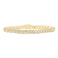 Round Diamond Cuban Link Bracelet