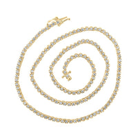 Round Diamond 16-inch Tennis Chain Necklace 2-7/8 Cttw