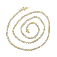 Round Diamond 16-inch Tennis Chain Necklace 2-7/8 Cttw