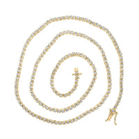 Round Diamond 18-inch Tennis Chain Necklace 3-1/4 Cttw