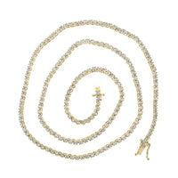 Round Diamond 18-inch Tennis Chain Necklace 3-1/4 Cttw