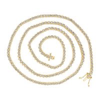 Round Diamond 20-inch Tennis Chain Necklace 3-5/8 Cttw