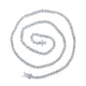 Round Diamond 16-inch Single Row Tennis Chain Necklace 4-3/8 Cttw