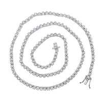 Round Diamond 18-inch Tennis Chain Necklace 4-5/8 Cttw