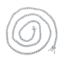 Round Diamond 18-inch Tennis Chain Necklace 4-5/8 Cttw